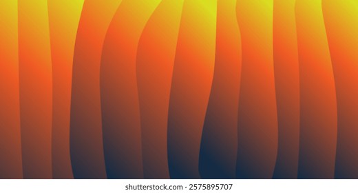 Abstract gradient design with 3d effect, smooth yellow, orange and brown curved shapes creating a serene and modern visual effect. Perfect for backgrounds, graphic design, and digital art projects.