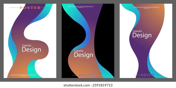 Abstract gradient design template. The idea of a colorful banner. A decorative element for decoration and creativity