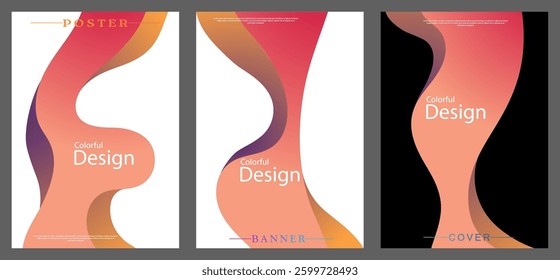 Abstract gradient design template. The idea of a colorful banner. A decorative element for decoration and creativity