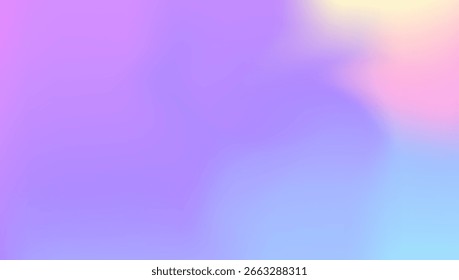Gradiente abstrato. Cartão digital. Fundo Pearlescent. Convite de Geometria Brilhante. Fundo suave violeta. Luz Mínima. Pop Formas. Textura holográfica. Gradiente abstrato azul