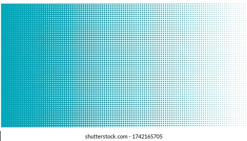 Abstract gradient dotted template   halftone dot effect  Blue dots in white background  Vector illustration  It can use as logo  icon  banner  wall business card  Modern minimal covers design 