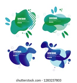 abstract gradient element with fluid geometric shape vector