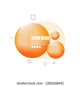 abstract gradient element with fluid geometric shape vector