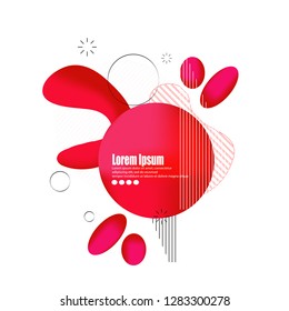 abstract gradient element with fluid geometric shape vector