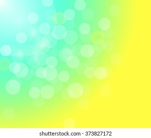 Abstract gradient fair and bokeh with blue and yellow background wallpaper backdrop. Vector image