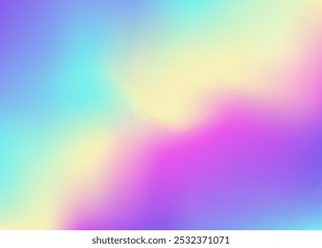 Abstract Gradient. Fashion Light. Hologram Texture. Shiny Vector. Vintage Fluid. Iridescent Background. Purple Metal Background. Pop Futuristic Invitation. Blue Abstract Gradient