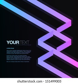 Abstract gradient fill ribbon design with your text  Eps 10 vector illustration