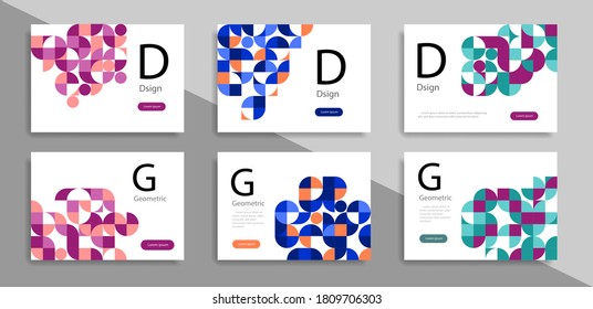 Abstract Gradient flowing geometric pattern background texture for doodle geometric background. Minimal color abstract gradient banner template. Modern vector.