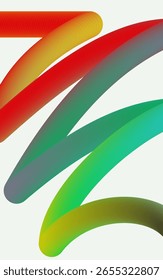 Formas de fluxo de gradiente abstrato para decoração gráfica