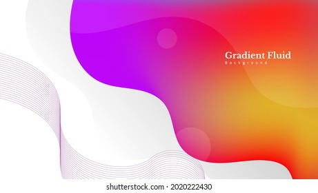 abstract gradient fluid background with colorful