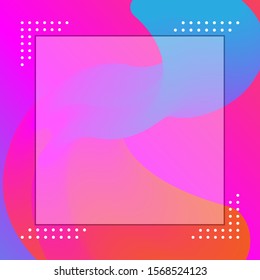 abstract gradient fluid background. and transparent page boxes for photos or text. web banner design, social media, landing page. eps 10