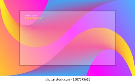 abstract gradient fluid background. and transparent page boxes for photos or text. web banner design, social media, landing page. eps 10
