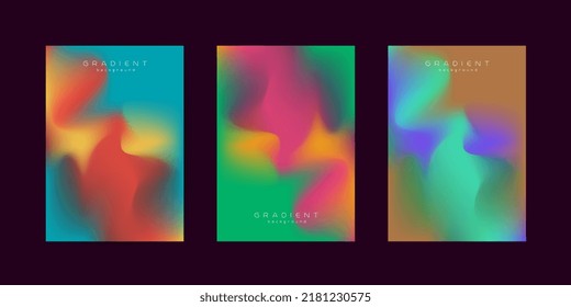 Gradiente abstracto Fondo fluido Moda de moda y degradado Formas curvadas de un brillante estilo arcoiris colorido en vector, diseño de ilustración