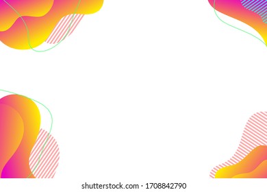 Abstract gradient fluid geometric background, Liquid color edge shapes posters design.
