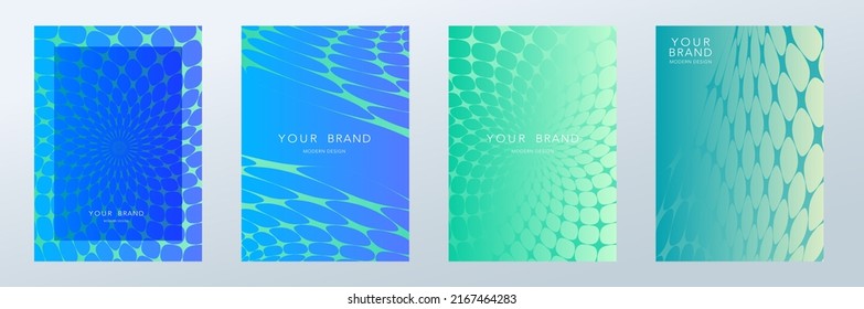 Gradiente abstracto plantilla de marco de portada futurista. Juego de póster moderno con colores gráficos vibrantes, elementos estrella. Diseño minimalista para folletos, volantes, papel pintado, banner, catálogo.
