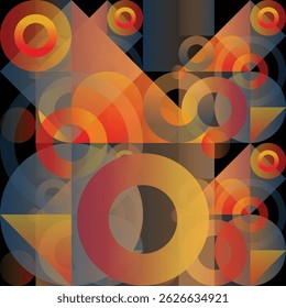 Abstract gradient geometric background with shadows lines. Vector illustration.