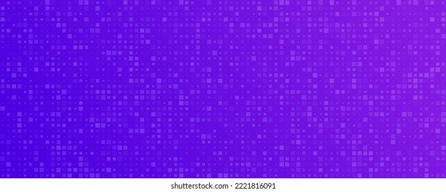 Abstract gradient geometric background of squares. Blue pixel backgrounds with empty space. Vector illustration