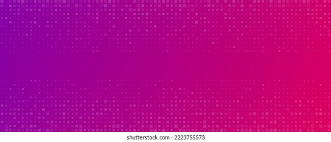 Abstrakter Farbverlauf-geometrischer Hintergrund von Quadraten. violette Pixelhintergründe mit Leerzeichen. Vektorgrafik