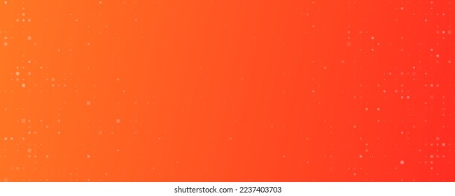Abstract gradient geometric background of squares. Orange pixel backgrounds with empty space. Vector illustration