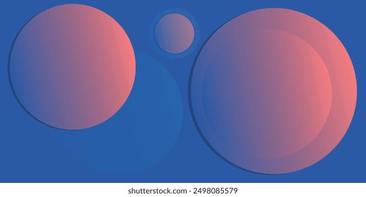 Abstract gradient geometric background. Vibrant circle shapes. Modern design. Minimalist style, vector.