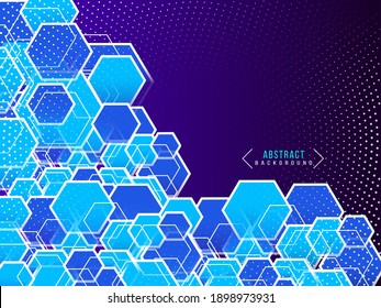 Abstract gradient geometric blue modern background pattern 