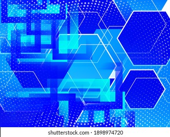Abstract gradient geometric blue modern elegant background pattern 