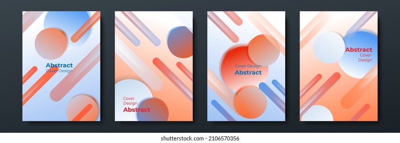 Abstract gradient geometric cover designs, trendy brochure templates, colorful futuristic posters. Vector illustration. Suit for business, corporate, institution, party, festive, seminar, and talks.