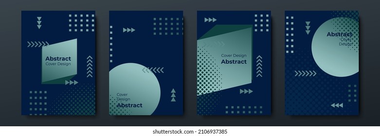 Abstract gradient geometric cover designs, trendy brochure templates, colorful futuristic posters. Vector illustration. Suit for business, corporate, institution, party, festive, seminar, and talks