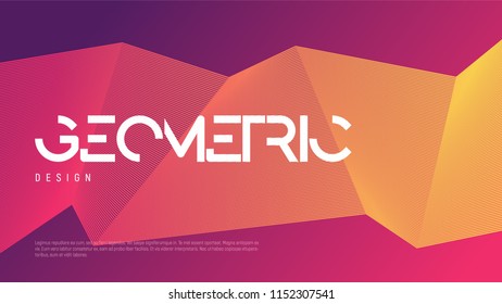 Abstract gradient geometric design, colorful minimalist background. Vector illustration.