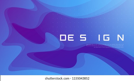 Abstract gradient geometric design, colorful wavy minimalist background. Vector illustration.