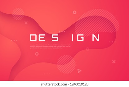 Abstract gradient geometric design, colorful wavy minimal background. Vector illustration.
