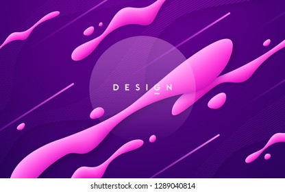 Abstract gradient geometric design, colorful wavy minimal background. Vector illustration.