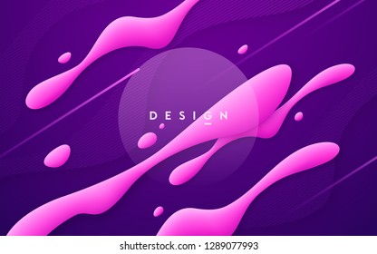 Abstract gradient geometric design, colorful wavy minimal background. Vector illustration.