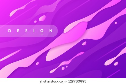 Abstract gradient geometric design, colorful wavy minimal background. Vector illustration.