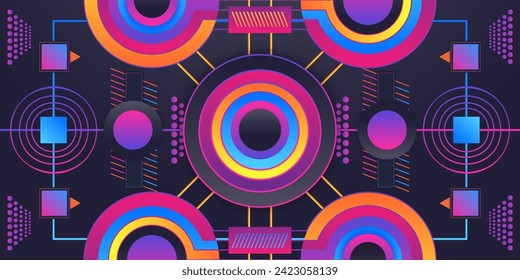 abstract  gradient geometric futuristic background design