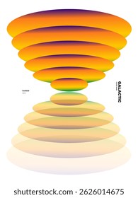 Abstract gradient geometric galaxy design. Bauhaus modern design, poster design concept template. Vector illustration