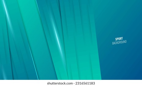 Abstract gradient geometric green blue background design. Realistic background in futuristic style