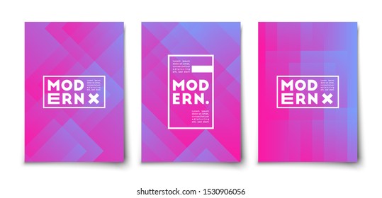 Abstract gradient geometric overlap shapes vector cover set. 
