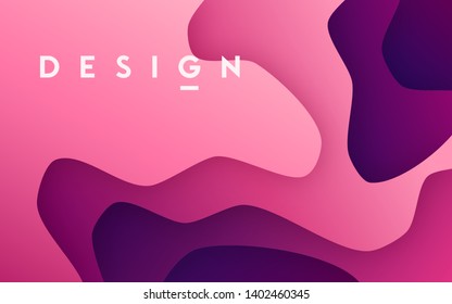 Abstract gradient geometric paper design, colorful minimal background. Vector illustration.
