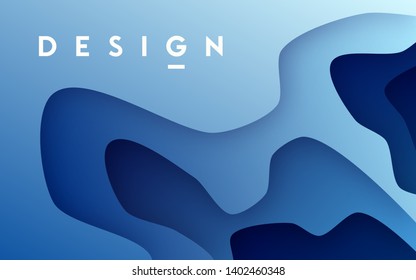 Abstract gradient geometric paper design, colorful minimal background. Vector illustration.