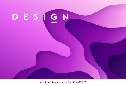Abstract gradient geometric paper design, colorful minimal background. Vector illustration.