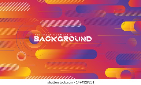 Abstract Gradient Geometric Shape Background with Vibrant Color for Web Landing Page and Wallpaper
