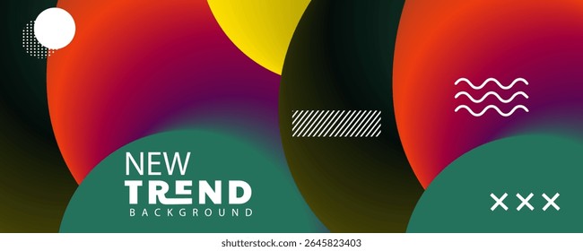 Abstract gradient geometric shape circle background. Modern futuristic background. Can be use for landing page, book covers, brochures, flyers, magazines, abstract  background