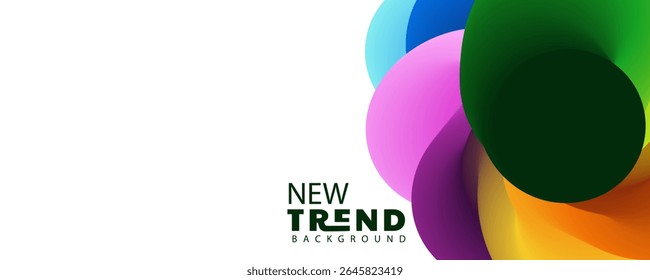 Abstract gradient geometric shape circle background. Modern futuristic background. Can be use for landing page, book covers, brochures, flyers, magazines, abstract  background