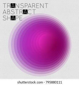 Abstract gradient geometric shape isolated on transparent grid. Futuristic design element. Gradient transparent blend fluid shape.