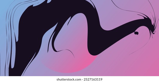 abstract gradient geometric shapes background. Cool flat vector design