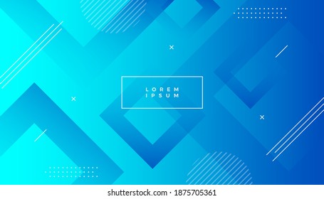 Abstract gradient geometric shapes blue background. Eps10 vector