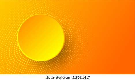 Abstract gradient geometric shapes with orange gradient circle background
