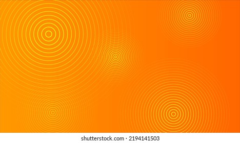 Gradiente abstracto de formas geométricas con fondo de círculo degradado naranja