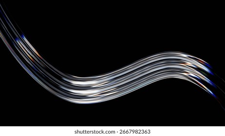 Fondo oscuro de la forma Abstractas del vidrio del gradiente. Diseño futurista iridiscente de dispersión de color.